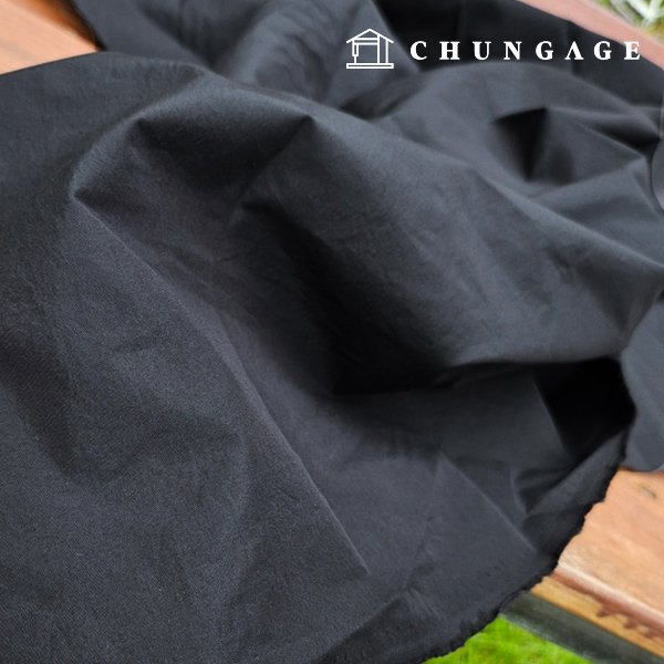 Spandex Fabric Washing Cotton Blend Plain Black Mason