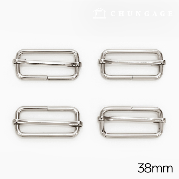 Bag strap length adjustment hook Bag accessories 38mm Basic Silver 47492