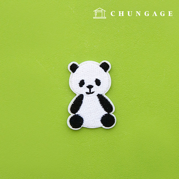 Advanced embroidery patch heat adhesive wappen panda