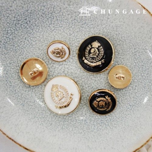 Gold Button 3Piece Vintage Coat Jacket Button Ivy 15mm