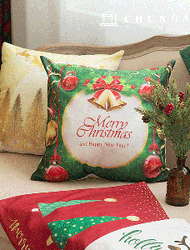 Christmas Cushion Cover Year-End Party Jingle Bell