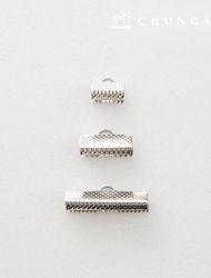 Flat cap, string cap, flat cap, Accessories, finishing craft supplies, Silver, 10 pieces, 10mm