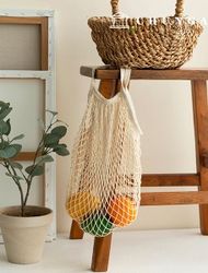 Net bag net bag eco-friendly net bag zero waste mesh bag natural