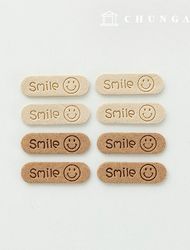 Leather Label Vintage Round Smile 2 types