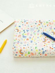 Canvas fabric cotton 10 count Flower pattern Fabric sketch drawing