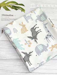 Cotton fabric non-fluorescent 20 count animal Fabric Savannah Animal