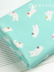 Eco-friendly antibacterial and anti-inflammatory fabric E-DTP cotton 20 count rabbit