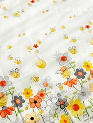 cotton fabric cotton 20 count Flower pattern Fabric bee