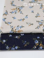 Cotton Fleece Fabric Flower Pattern Flower Fabric 20 count Wide Width Ruri Flower 2 types