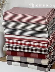 Oxford fabric 20 count Check Stripe Fabric Wide Width Classic Square 9 types