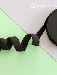Pants elastic waist elastic band 22 yard roll pants strap flat elastic high elasticity 25mm Black