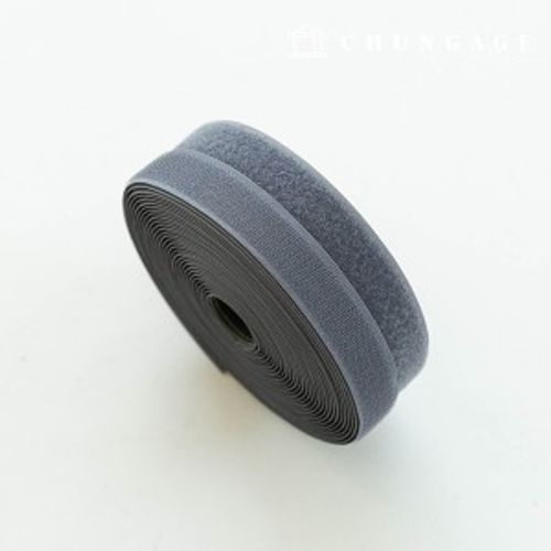 Velcro sticky 10 roll double sided set sewing velcro tape 25mm dark gray