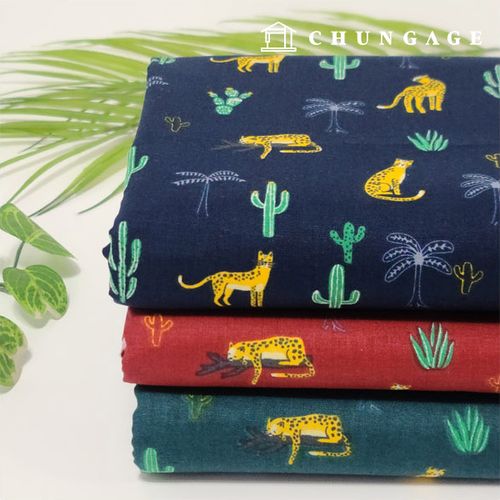 Plain Fabric 20 count jungle leopard 6 types