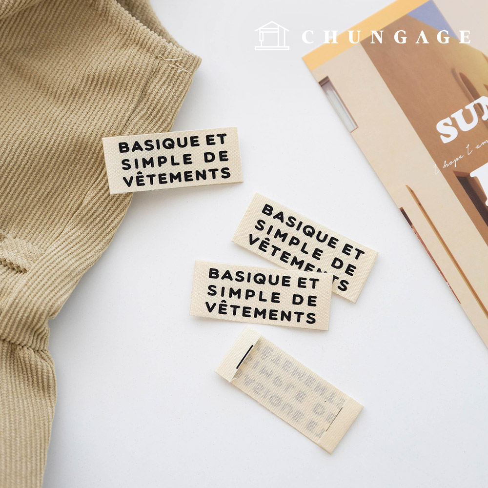 Cotton Label Double-sided Simple Label 4-pack