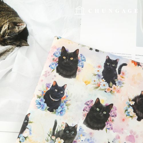 Eco-friendly antibacterial and anti-inflammatory fabric E-DTP cotton 20 count black kitty