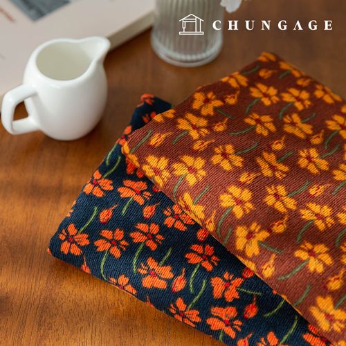 Corduroy Fabric Span 16W Corduroy Fabric Flower Wide Width Winter Fabric Sunset Set 2 Types