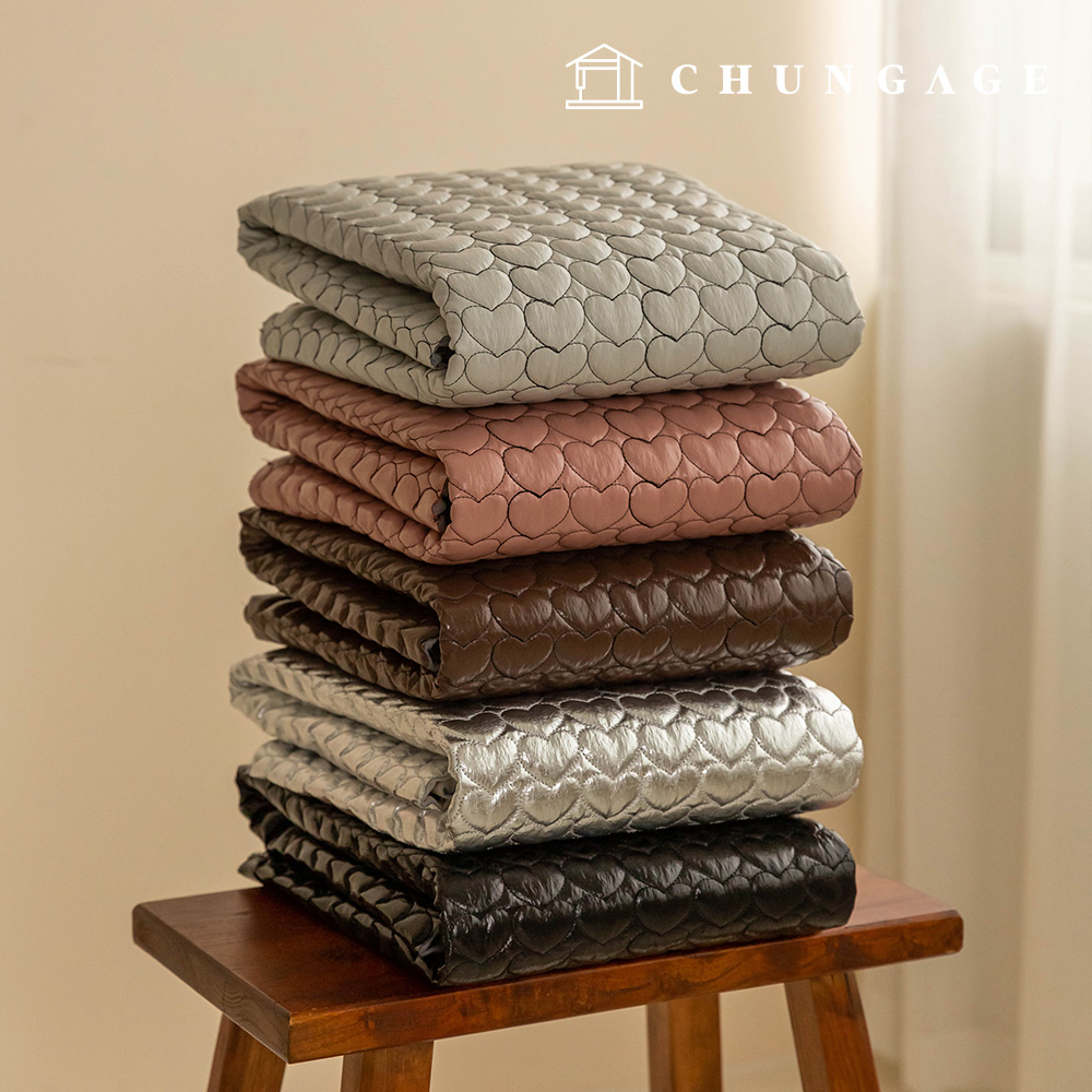 Quilted Fabric Heart Double-Sided Quilted Fabric Waterproof Bio-Washing 5Ounce Wide Width High Glossy 5 Types