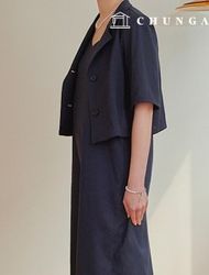Clothes Patterns Women's Simple One-Piece Jacket Set Sleeveless Skirt Clothes Making Patterns P1704