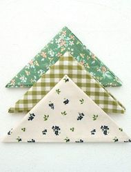Fabric package Flower scrap fabric floral check fabric Doll puppy clothes making 3 types 084