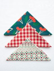Fabric package Flower scrap fabric floral check fabric Red piece fabric 3 types 101