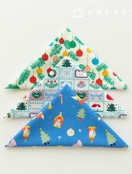 Fabric Package Christmas Scrap Fabric Leaf Pattern Fabric Doll Puppy Clothes Making 3 Types 170