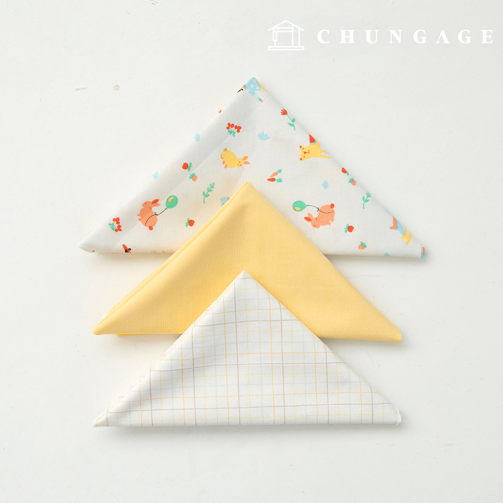 fabric package Check scrap fabric animal cotton Doll dog clothes making scrap fabric 3 types 085