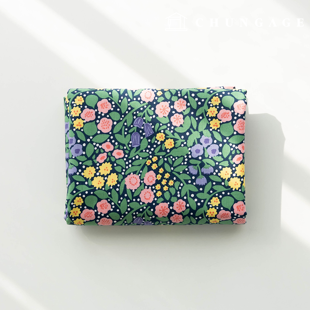 Cotton fabric 30 count high density flower pattern Flower Fabric Lily Belly