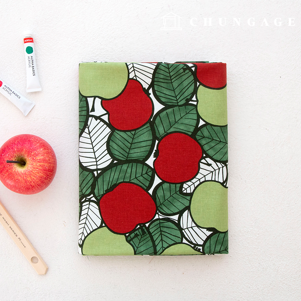 cotton oxford fabric fruit leaf fabric tropical fruity apple