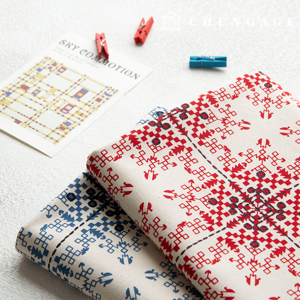 Pigment cotton oxford fabric geometric patterns fabric ortel 2 types