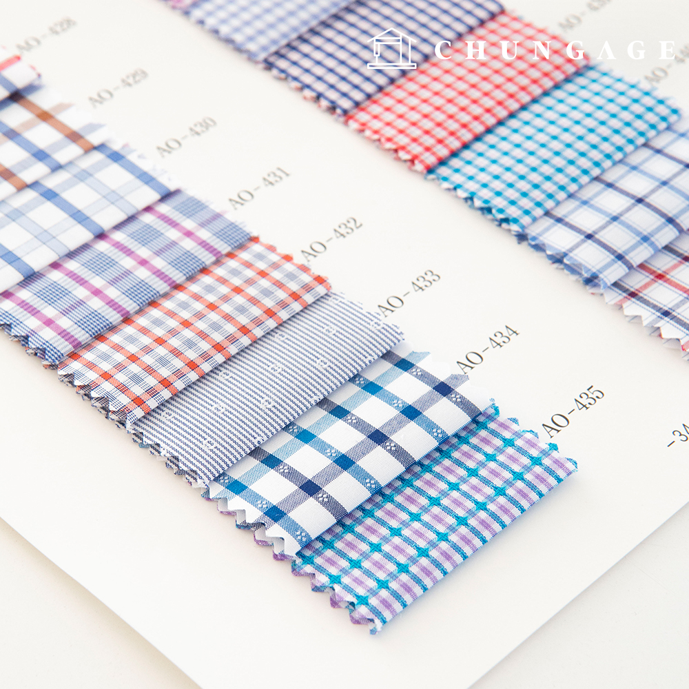 Check Stripe Fabric Custom White Shirt Fabric Suit Clothing Fabric B1 34