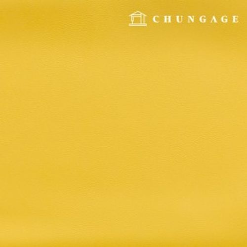 Artificial leather fabric Plain leather material Eco-friendly synthetic leather Waterproof cloth Simple leather Yellow Hanma