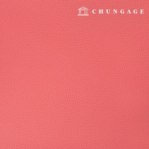 Artificial leather fabric, embossed leather material, eco-friendly synthetic leather, waterproof fabric, off-leather, Coral Pink, Hanma