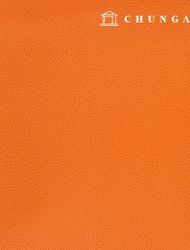 Artificial leather fabric, embossed leather material, eco-friendly synthetic leather, waterproof fabric, off-leather, Orange Hanma