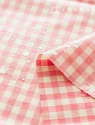 Waterproof Cloth Laminate Non-toxic TPU Waterproof Fabric Wide Width Melange Check Flower Pink 428-1 Hanma