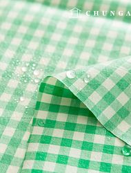 Waterproof Cloth Laminate Non-toxic TPU Waterproof Fabric Wide Width Melange Check Green 421-1 Hanma
