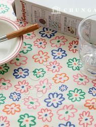 Waterproof Cloth Oxford Fabric Floral Flower Laminate TPU Matte