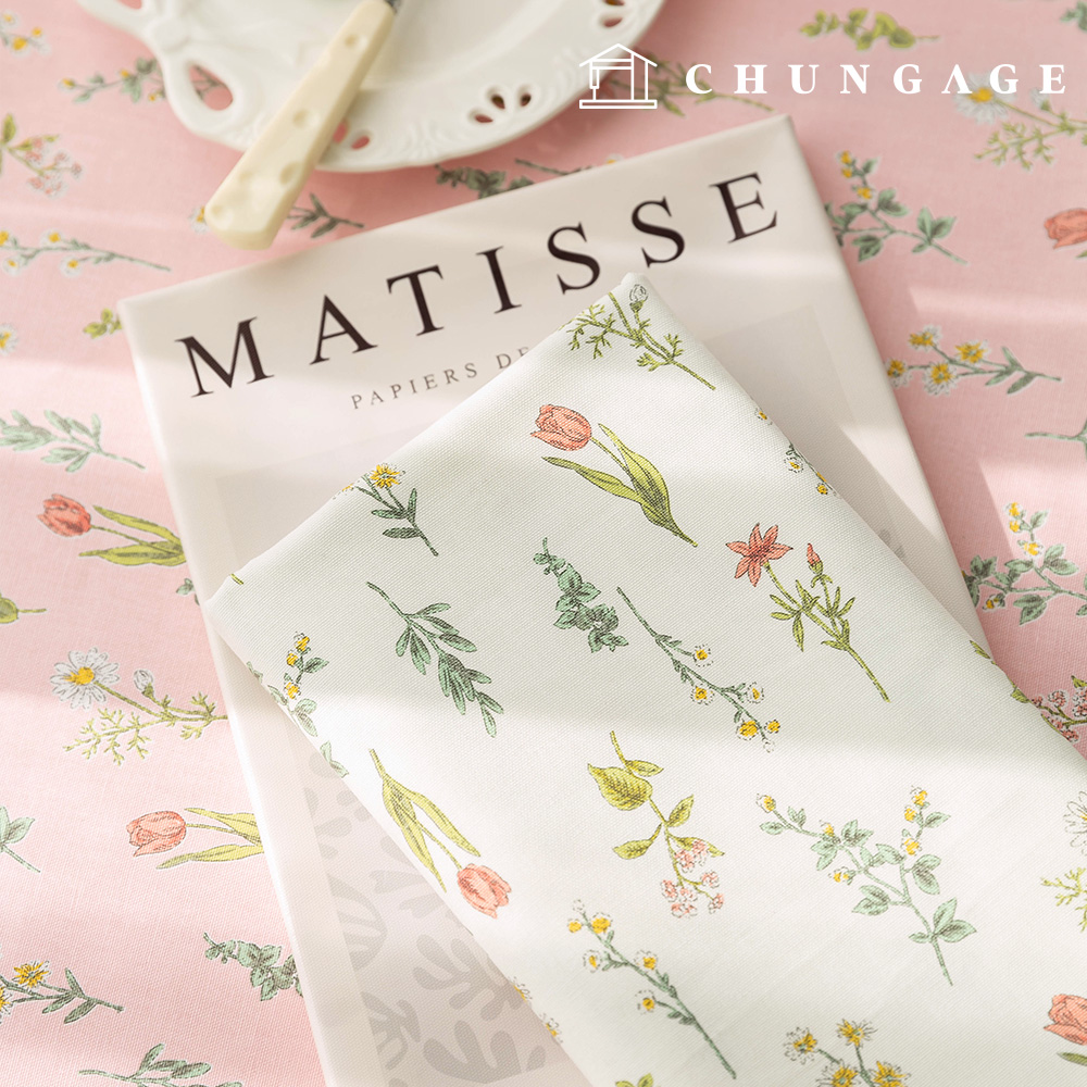 Cotton Oxford Fabric Flower Pattern Flower Fabric Sketch Flower 2 types