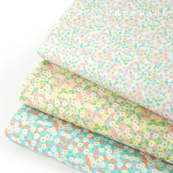 Eco-friendly antibacterial and anti-inflammatory fabric E-DTP cotton 20 count pastel floral 3 types