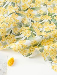 Eco-friendly antibacterial and anti-inflammatory fabric E-DTP cotton 20 count Forsythia
