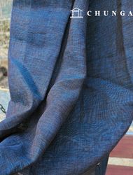 Linen Fabric Washing Plain Linen Fabric 40 count Wide Width Gradation two tone Blue Brown