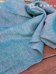 Linen Fabric Washing Plain Linen Fabric 40 count Wide Width Gradation two tone Green Pink