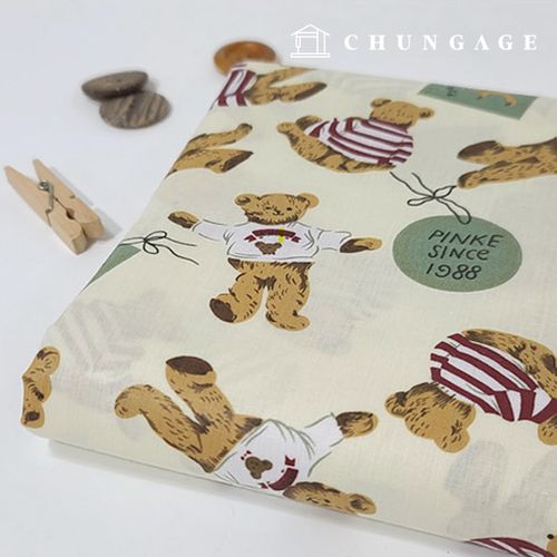 Cotton Blend Teddy Bear Fabric Papillon Teddy