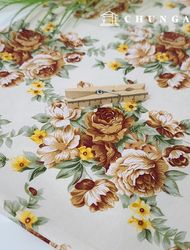 cotton oxford fabric flower pattern flower fabric big rose