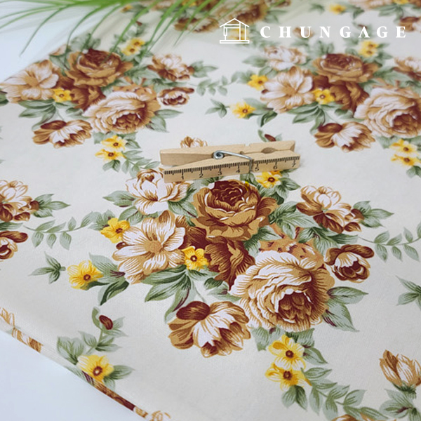 cotton oxford fabric flower pattern flower fabric big rose