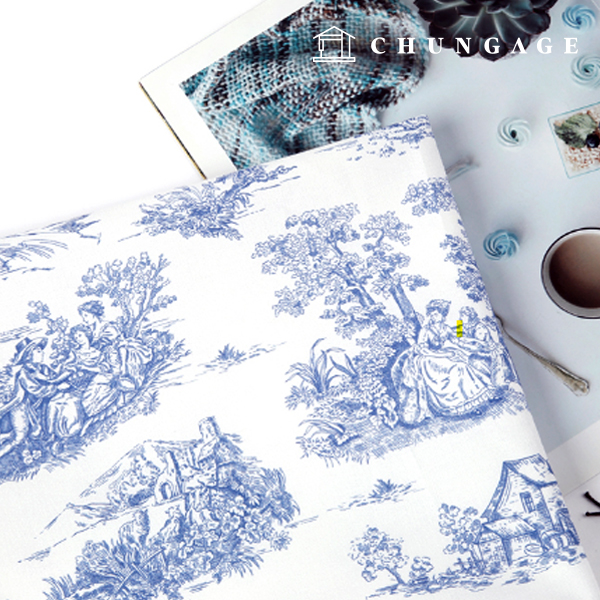 Eco-friendly antibacterial and anti-inflammatory fabric E-DTP cotton 20 count Blois Chateau