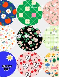 Cotton Fabric Flower Pattern Flower Check Fabric 20 count Vintage Fabric 146 types