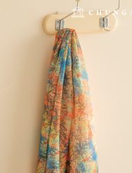 Chiffon Fabric DTP Floral Wide Width Chiffon Poly Fabric 31 Scrub Hibiscus