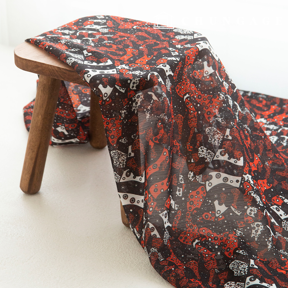 Chiffon Fabric DTP Wide Width Chiffon Poly Fabric 38 Milf Snake