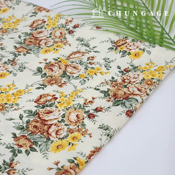 cotton oxford fabric flower pattern fabric lolita