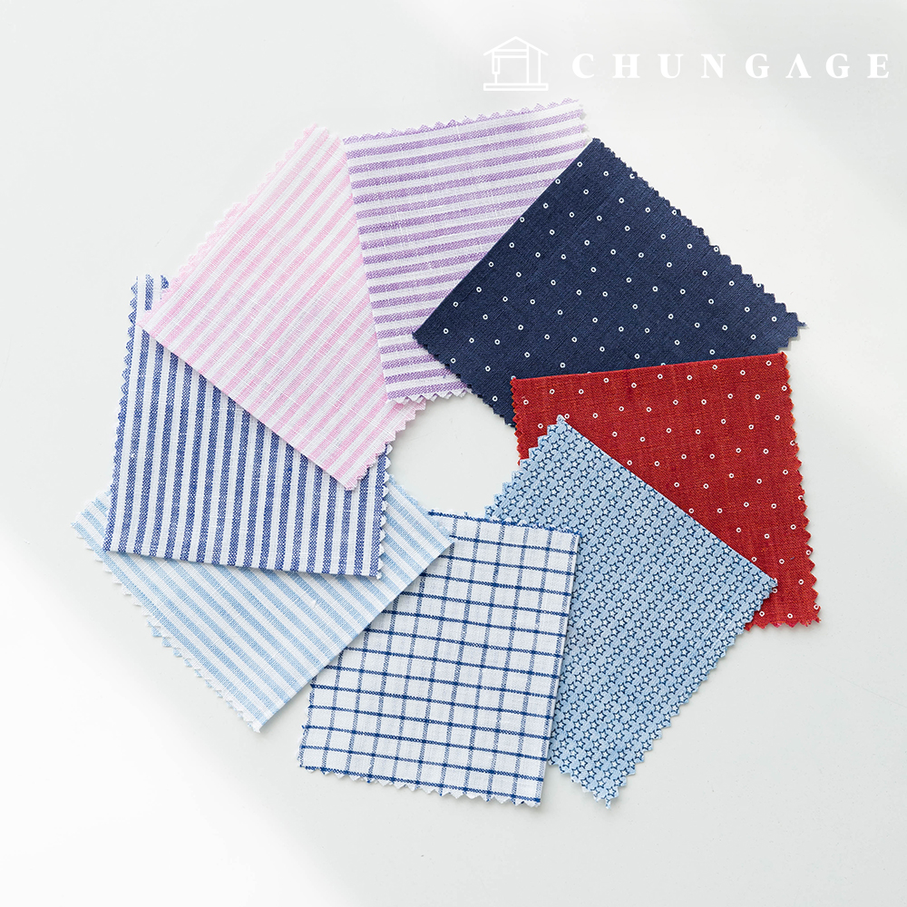 Check Stripe Dot Fabric Custom White Shirt Fabric Linen Suit Clothing Fabric L1 03-04